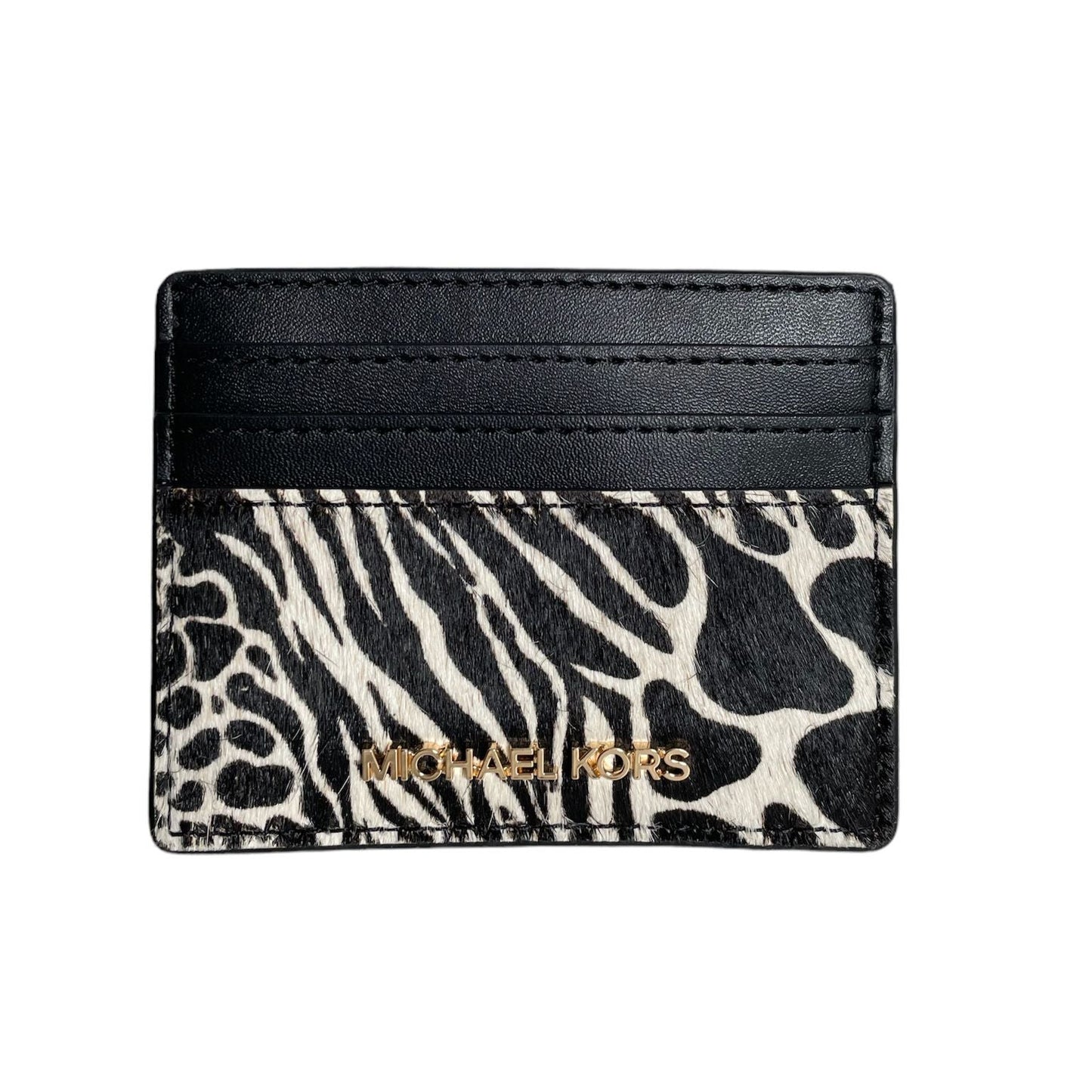 Tarjetero Michael Kors Cafe Claro con Animal Print