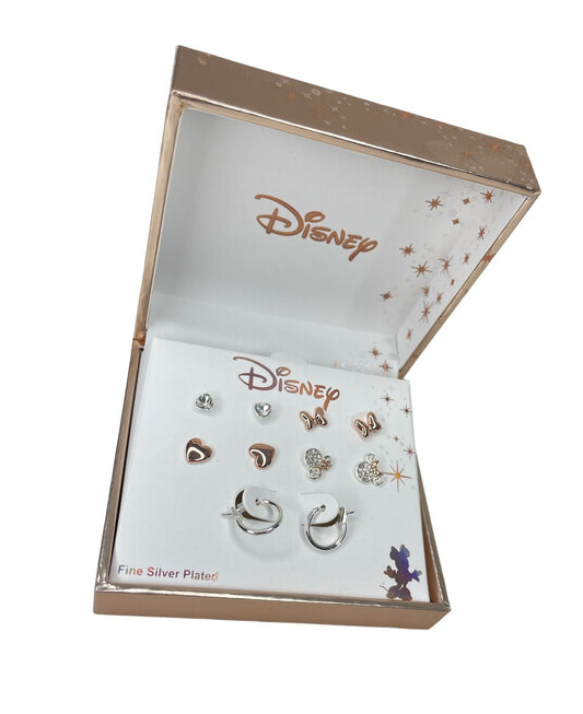 SET DE ARETES DE DISNEY DE PLATA FINA MINNIE